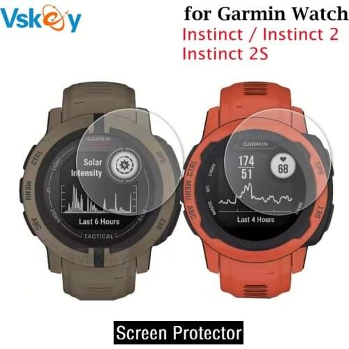 VSKEY 10PCS Tempered Glass for Garmin Instinct Round SmartWatch Screen Protector Sport Watch Protective Film Diameter 31.5mm