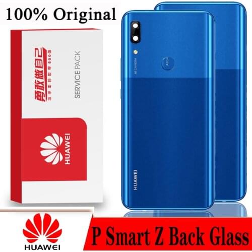 100% Original Back Cover for HUAWEI P Smart Z Spare Parts Back Battery Door Housing with Camera Frame Repair Parts