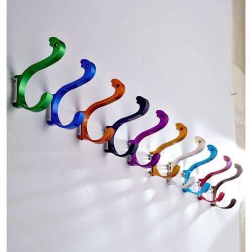 100pcs/lot Modern Aluminum Alloy Hooks Kitchen Door Rear Coat Wall Hooks For Clothes Bathroom Hardware Accessories ZA5420