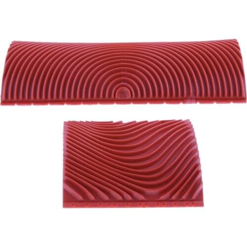 2Pieces Rubber Wood Graining Pattern Painting Effects Painting Tool Wall Art Mural Decor