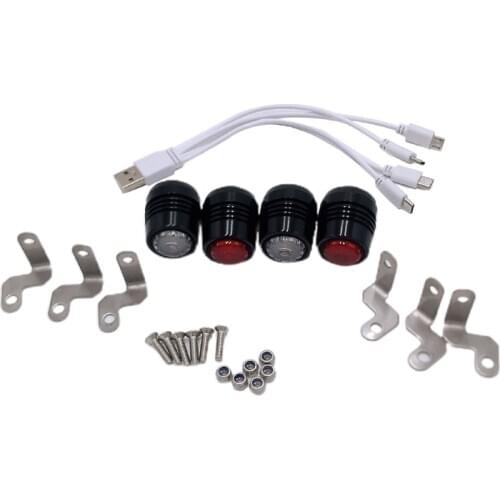 4Pcs Skateboard LED Lights Night Warning Safety Lights for 4 Wheels Skateboard Longboard