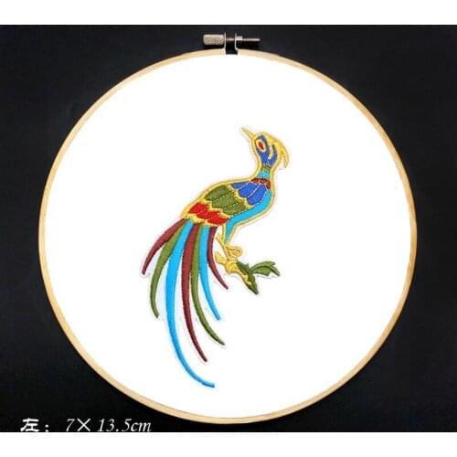 50pcs/Lot Bird Embroidery Patches Letters Clothing Decoration Accessories Diy Iron Heat Transfer Applique Iron on Transfer