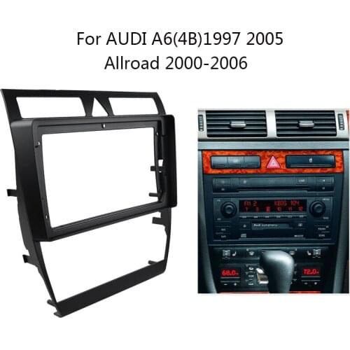 9 inch 2 Din Car Radio Head Unit Fascia For AUDI A6(4B) Allroad Auto Stereo Dash Panel Frame Kit Bezel Faceplate