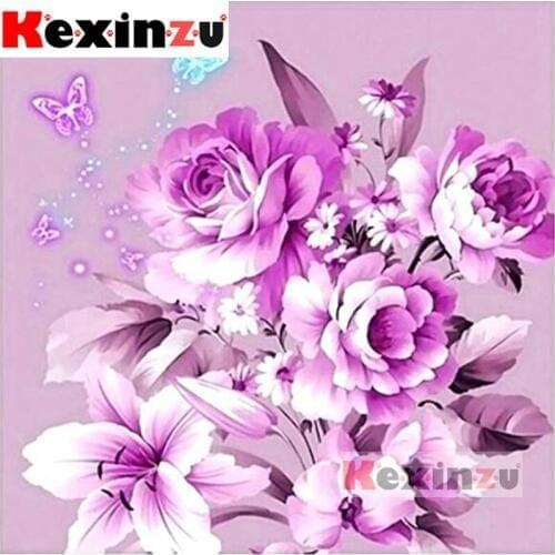 Full Square Round Drill 5D DIY Diamond Painting"Rose butterfly"3D Embroidery Rhinestone Cross Stitch 5D Home Decor X007852