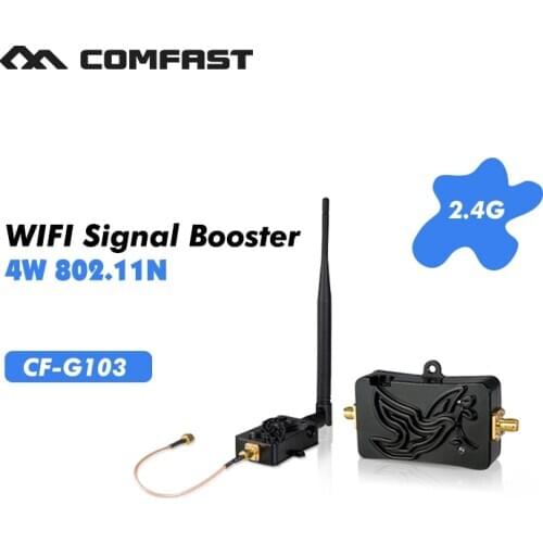 4W 4000mW 802.11b/g/n Wifi Wireless Amplifier Router 2.4Ghz WLAN signal booster Bluetooth Signal Booster with Antenna CF-G103