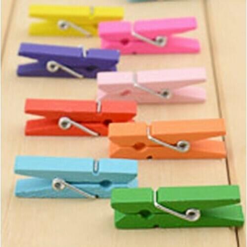 Wooden Office Craft Memo Clips DIY Photo Paper Peg Pin Clothespin Craft Clips