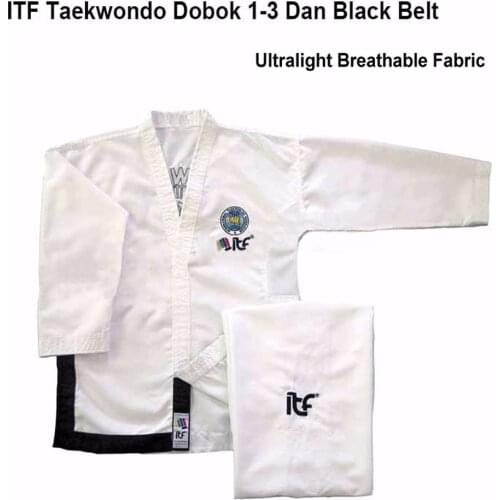 Top Ten ITF Taekwon-Do 1-6 Dan Ultralight Breathable Uniform Taekwondo Kimono Assistant Master Doboks With Embroidery suit gi