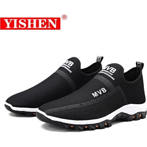 YISHEN Summer Mesh Men Shoes Lightweight Sneakers Men Casual Walking Shoes Breathable Slip on Mens Loafers Zapatillas Hombre
