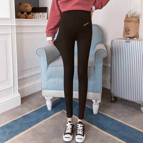 Pregnant womens legging trousers belly lifting pants pregnant womens feet pants Slim all-match maternity clothes