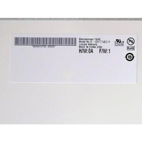 B140XTN03.4 5D10H45205 LED Screen LCD Display Matrix for Laptop 14.0" HD 1366X768 30Pin Glare Replacement