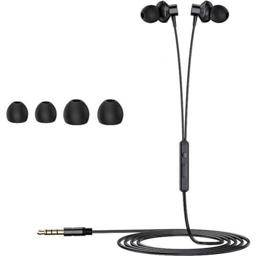 Metal In Ear Wired Earphone 3.5m Universal Heavy Bass Stereo Headset with Mic