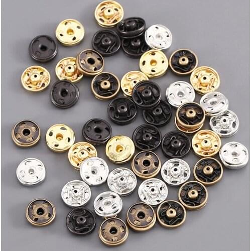 48 Pcs/pack Metal Mini Button Buckle for 6/8mm Handmade DIY Doll Clothes Invisible Snap Clothing Sewing Accessories