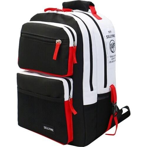Fashion trend large-capacity school bag girls waterproof bag boy junior high school high student travel backpack 2020 new