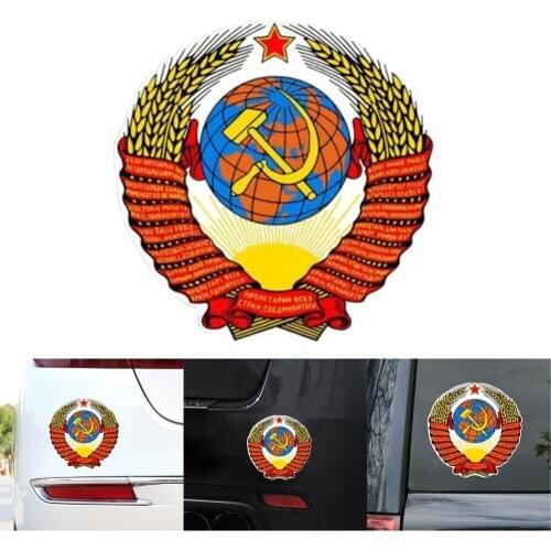 Russia Ussr Flag Car Sticker Country Decal Car Styling Decorative National Emblem Badge Decals Sticker Car Styling