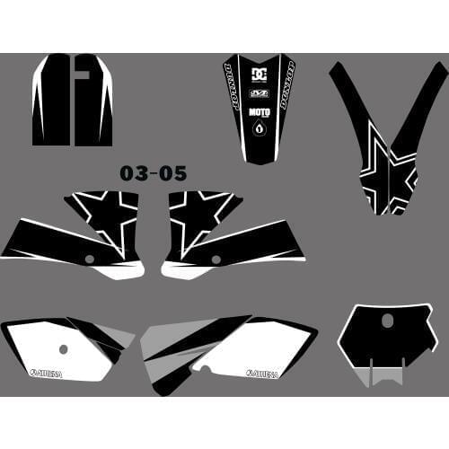 Motorcycle New Team Graphic Background Decal Sticker For KTM SX85 SX 85 2004 2005