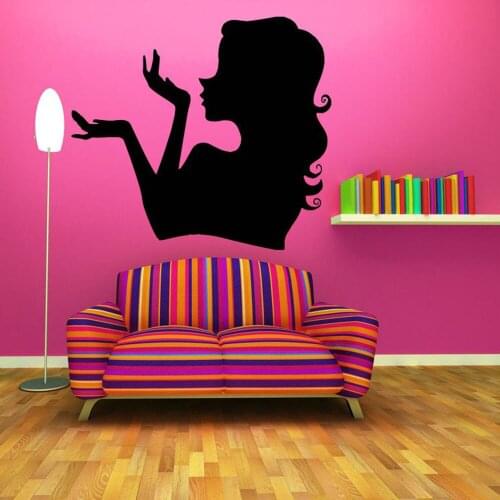 Wall Stickers Beauty Shop Wall Decals Art Room Decoration Home Decor Beauty Salon Girl Bedroom Makeup Wallpaper Removable B458