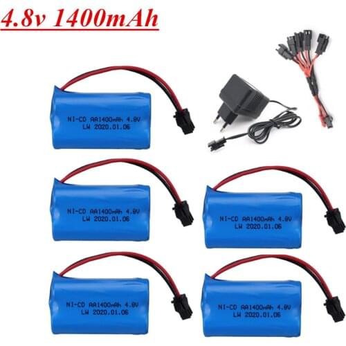 4.8v 1400mah NICD Battery + Charger Set For Rc toys Cars Tanks Robots Boats Guns 4*AA 4.8v Rechargeable Battery Pack