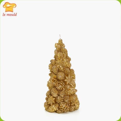 LXYY mold 2017 New pine cone fir candle silicone mold 3D candle silicone mold Christmas decoration candle tools