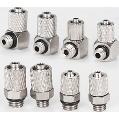 OD 4/6mm Hose Tube M5/M6 Male Thread Micro Pneumatic Fast Twist Fittings Elbow/Straight Through Quick Joint Coupler Connector