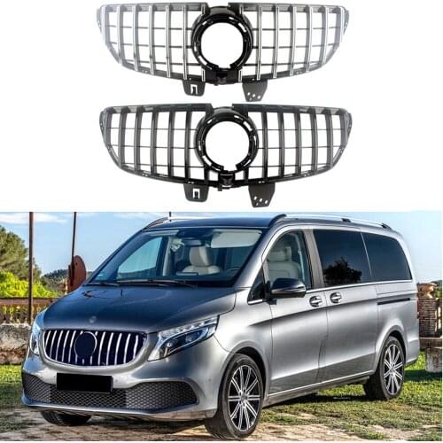 Car Front Racing Facelift Grills Upper Bumper Grill For Mercedez-Benz V-Class W447 2020 2021 GT