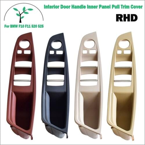 Fit For BMW F10 F11 520i 528i 535i 2010-2016 Car Leather Interior Inner Door Handle Panel Pull Trim Cover Right Hand Drive RHD