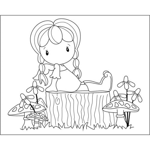 Girl Transparent Clear Silicone Stamps for DIY Scrapbooking/Card Making/Kids Fun Decoration Supplies