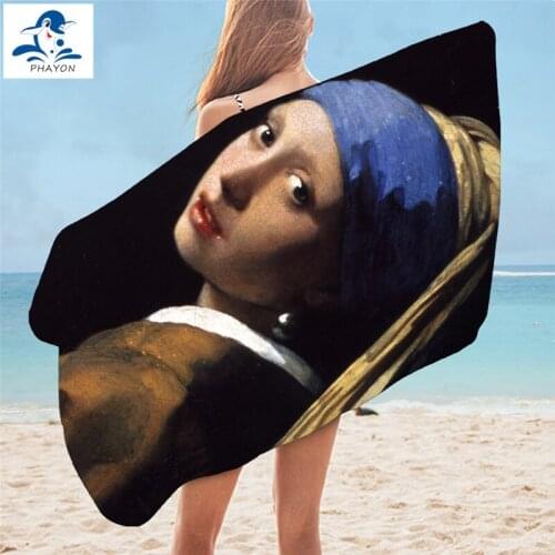 PHAYON 2021 Advanced Luxury Women Portrait Microfiber Beach Towels for Adult Bath Towels Home/Hotel Travel Camping Accessories