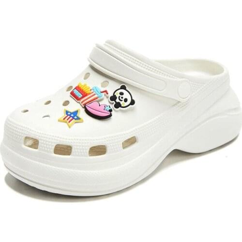 Women Sandals Hole Shoes Non-slip Thick-soled Leisure Shoes Fashion Outdoor Casual Women Slippers EVA Female Big Size 36-41