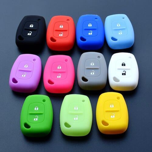 Car styling For Renault Kangoo Traffic Master 2 Button Remote Key Silicone Car Key Fob Cover Case Shell protective accessories