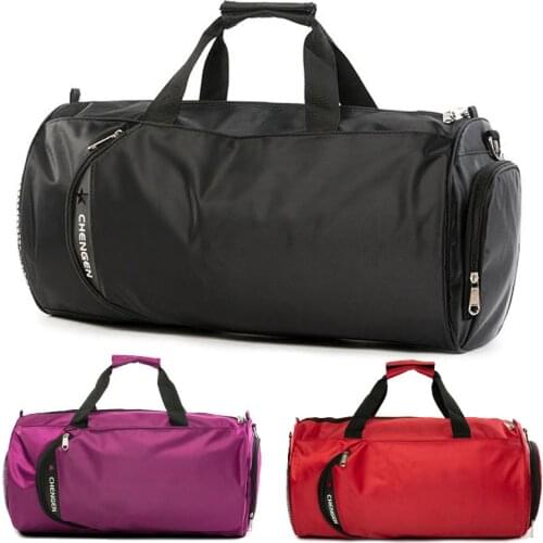 Waterproof Oxford Sports Gym Bags Men Women Training Fitness Travel Handbag Yoga Mat Sport Bag with shoes Compartment