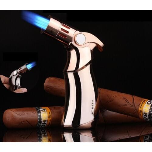 Four Tubes Torch Turbine Lighter gas lighter Spray Gun Butane Blue Flame Cigar Explosion-proof Lighter Wild Kitchen