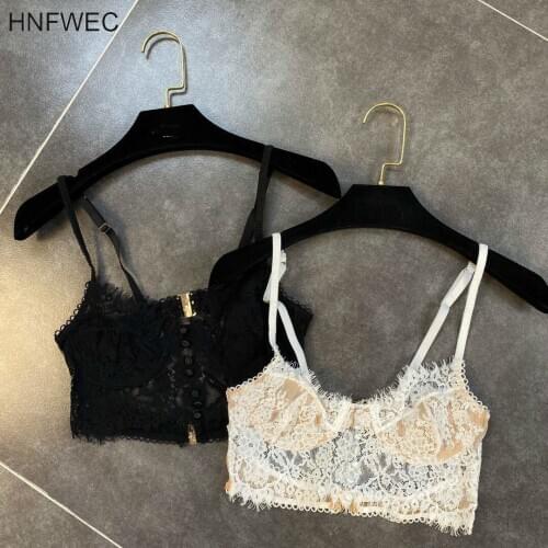 2020 summer new fashion print sexy lace button solid slim thin backless short vest top women T342