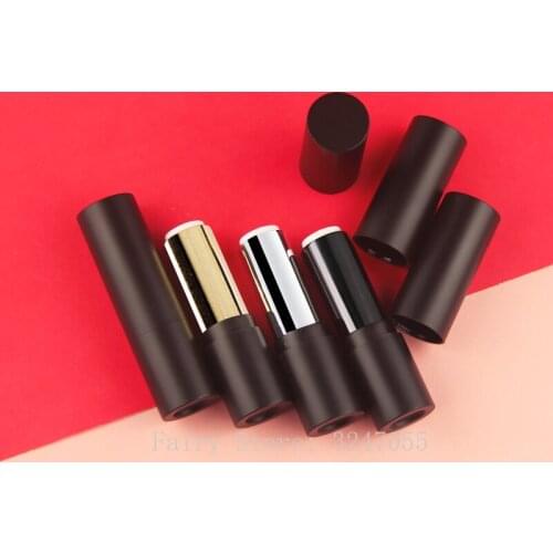 10/30/50pcs Black Silver Gold Round Empty 12.1mm Lipstick Tube Lip Balm Container Lipstick Shell Packaging Cosmetics Refillable
