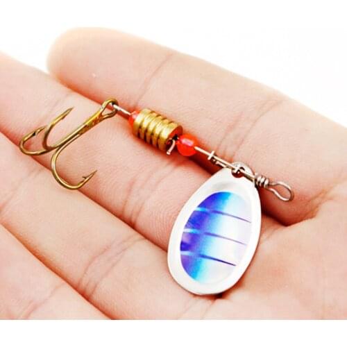 10x Metal Colorful Fishing Jigs Sequins Baits with Treble Hooks Freshwater