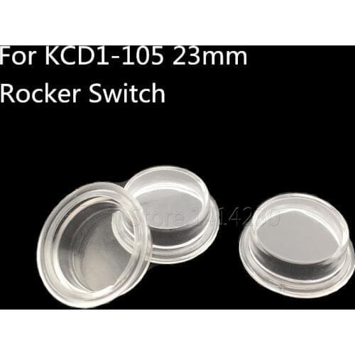 10Pcs KCD1-105 Big Round Transparent Waterproof Cap Waterproof Cover is Suitable For The Diameter 23mm Rocker Switch