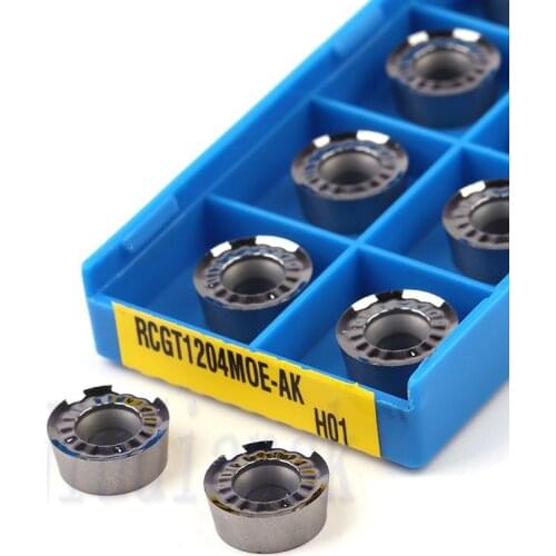 10Pcs RCGT1204MOE AK H01 RPGT1204MOE AK H01 Aluminum Turning Tool Carbide Inserts Milling Inserts CNC Lathe Tools Milling Cutter