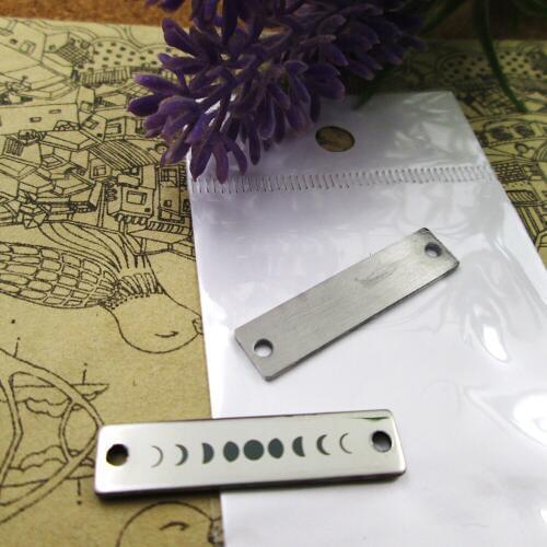 10pcs--Moon Phases Connector stainless steel charms more style for choosing DIY Charms pendants for necklace 30x7mm