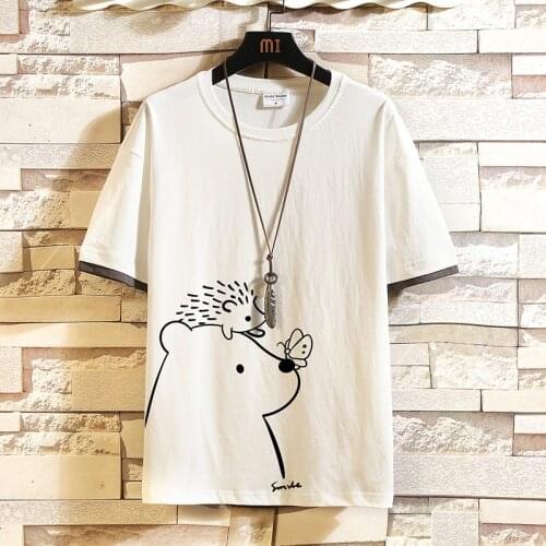 2021 Summer Basic T-Shirts Men Tops O-Neck Short Sleeve Shirt Print 100% Cotton Casual T Shirt For Men Camisetas Male Tee Tshirt