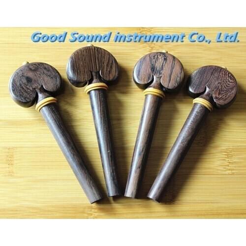 4pcs 4/4 cello rose wood pegs, cello Accessories Parts