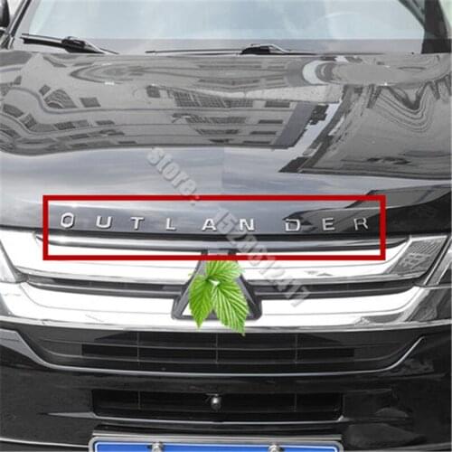 Car Stainless Steel SLIM for Outlander Wording 3D Letter Sticker Trim For Mitsubishi Outlander Samurai 2013-2021 Car styling