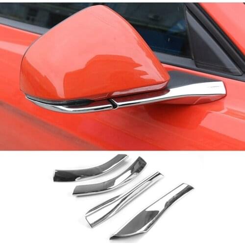 Side Mirror Rear View Mirror Base Cover Trims Exterior Moulding For Ford Mustang 2015+ Car Styling