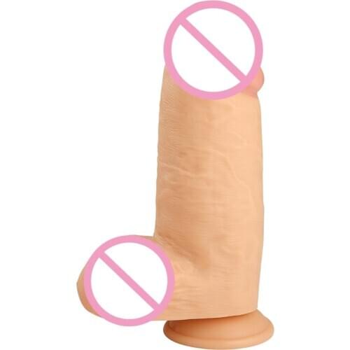 24X7.8 CM Big Dildo No Vibrator Suction Strong Suction Cup Dildo Realistic Big Realistic Dildo Suction Cup Sex Product for Women