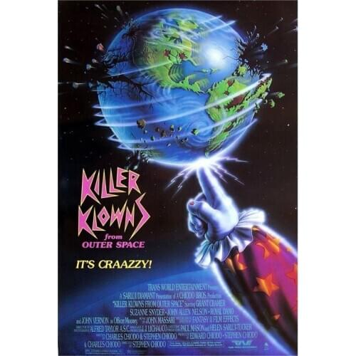 D0847 KILLER KLOWNS FROM OUTER SPACE Movie Silk Fabric Poster Art Decor Indoor Painting Gift