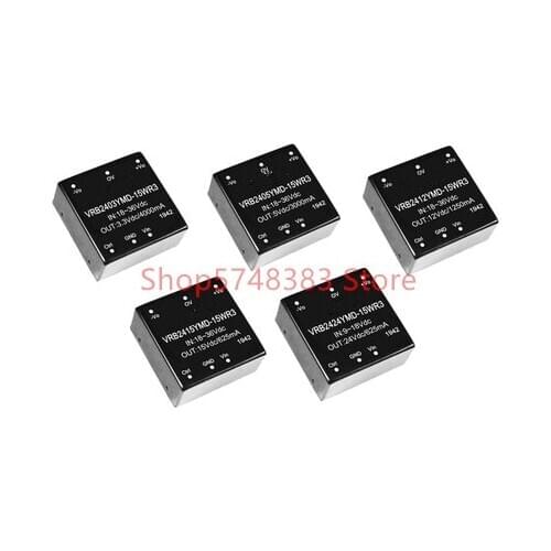 VRB2403YMD-15WR3 VRB2405YMD-15WR3 VRB2412YMD-15WR3 VRB2415YMD-15WR3 VRB2424YMD-15WR3 Wide voltage input 18-36V