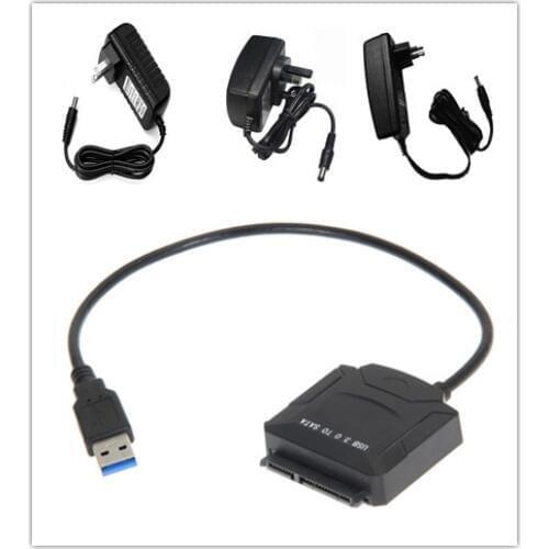 USB 3.0 a SATA Cable adaptador para 2.5 "HDD de 3,5 pulgadas SSD disco duro portátil DVD y Blu-ray /CD-ROM/DVD-ROM EU/UK/Adaptad