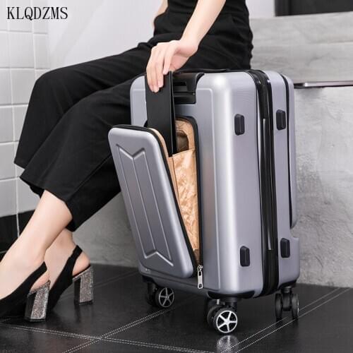 KLQDZMS 20’’24 Inch Cabin Rolling Luggage With Laptop Bag ABS Travel Suitcase Creative Suitcase