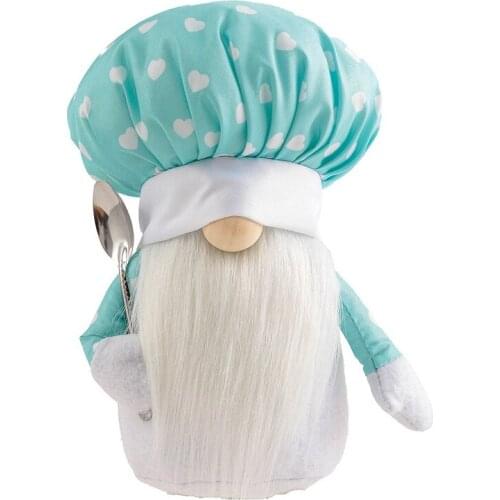 Valentines Day Cooking Tomte Gnome Decorations Kitchen Chef Handmade Plush Faceless Doll Elf Dwarf Swedish Ornaments