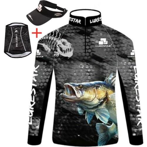 Summer Mens Fishing Clothes Ice Silk Sunscreen Breathable Quick Dry Long Short Sleeve Fishing Shirt Outdoor Sea Fishing Clothing