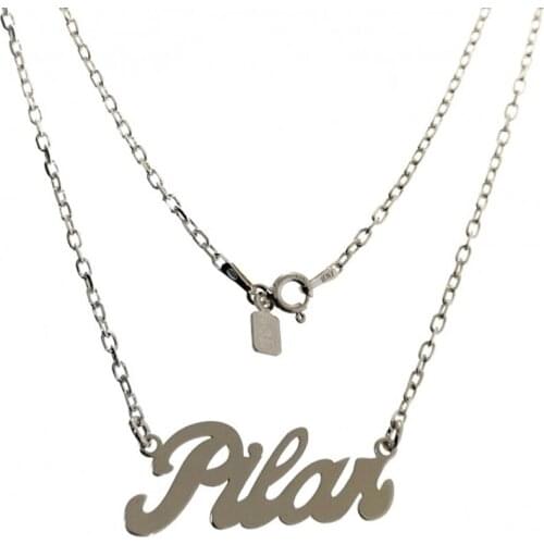 Minosilver personalized choker with 925 sterling silver name Precious to give away a woman who loves unique jewelry
