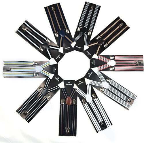 YSMILE Y New Design Fashion Striped Suspenders Persoanlity Casual Party Business Trouser Press Accessories For Boy Men Male